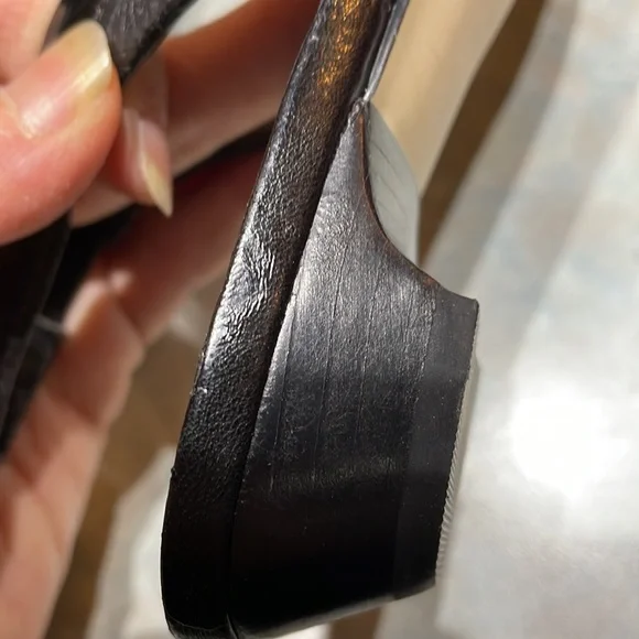 Franco Sarto black leather sling backs (sz 8) - Picture 9 of 14